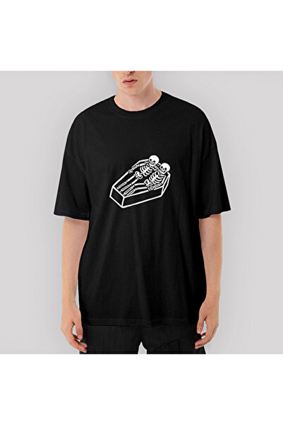 CrowsGate Tricou negru oversize Forever Together XL