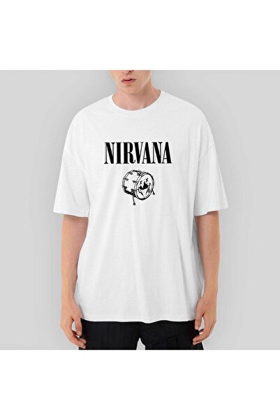 CrowsGate Λογότυπο Nirvana Classic oversized Λευκό T-Shirt L