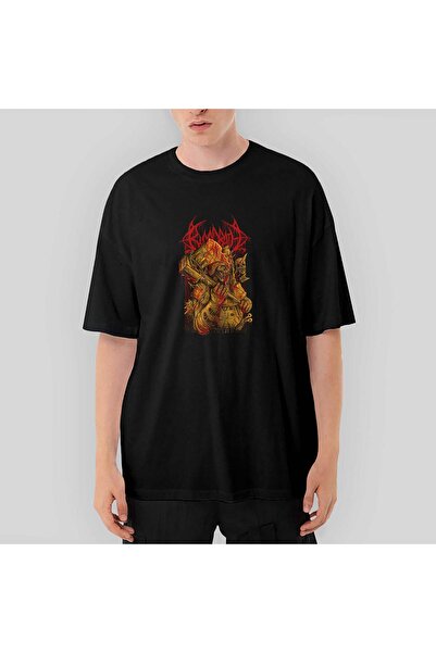 CrowsGate Krvava lebeda Oversize kroj crna majica