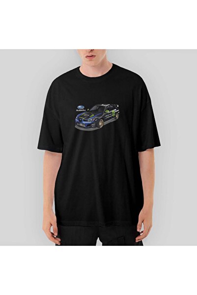 CrowsGate Tricou negru supradimensionat Subaru Monster
