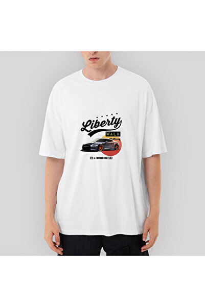 CrowsGate Liberty Walk Nissan Gtr T 35 oversized Λευκό T-Shirt M