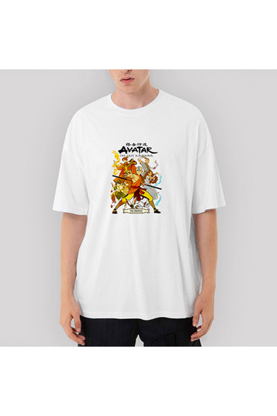 CrowsGate Avatar The Last Airbender The Promise Tricou alb supradimensionat