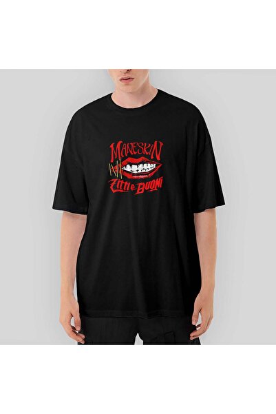 CrowsGate Maneskin Zitti e Buoni Oversize kroj crna majica