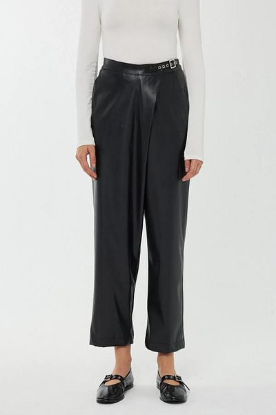 Hiccup Pantaloni din piele artificială cu talie înaltă