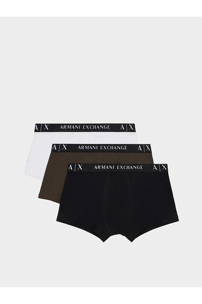Armani Exchange Ανδρικό λογότυπο ελαστικής μέσης Άνετο λευκό μπόξερ 957028   CC282-20011
