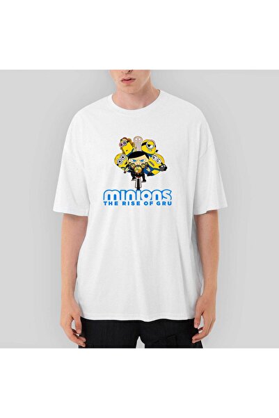 CrowsGate Minioni pe biciclete supradimensionat Tricou alb XL