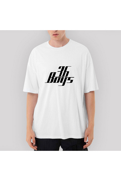 CrowsGate 36 Αγόρια Flat Oversize Λευκό T-Shirt