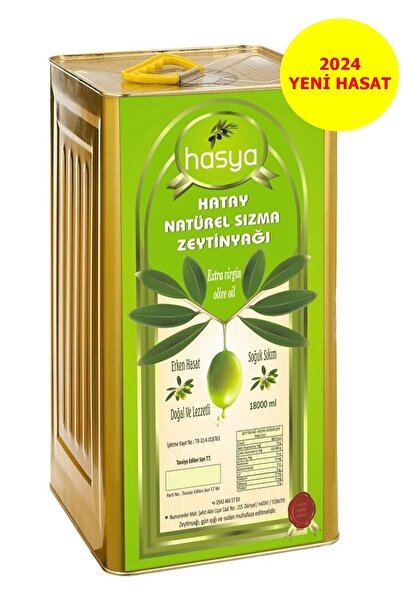 Hasya 2025 Yeni Üretim 18 Lt Soğuk Sıkım Sızma Zeytinyağı