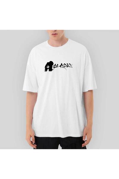 CrowsGate Λευκό μπλουζάκι Slash Portrait Logo oversized