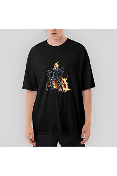 CrowsGate Ghost Rider Râsul Morților supradimensionat Tricou Negru