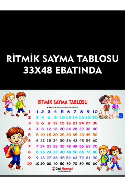 Okul Materyali RİTMİK SAYMA TABLOSU 33X48 CM