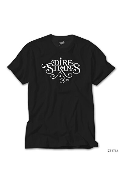 WAKHA Μαύρο T-Shirt με λογότυπο Dire Straits