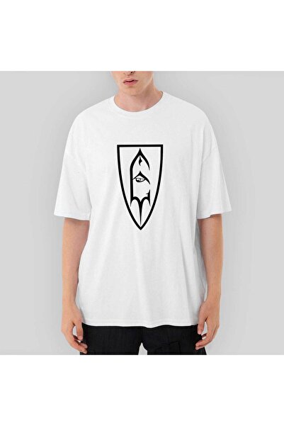 CrowsGate Tricou alb Emperor Shield Woven supradimensionat