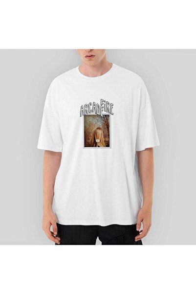 CrowsGate Λευκό μπλουζάκι Arcade Fire Owen Pallett Her oversized