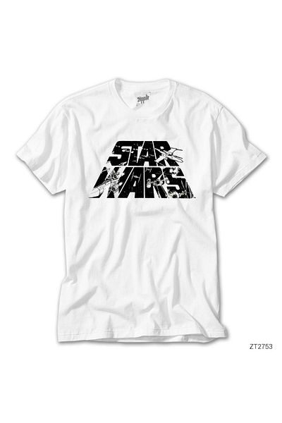CrowsGate Star Wars Logo 3 White T-Shirt