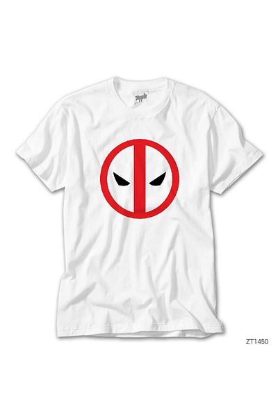 CrowsGate Deadpool Cutted White T-Shirt
