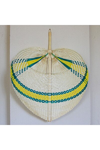 Mylamp Bambu Sarı & Koyu Yeşil 45x60 cm. Yelpaze