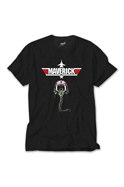 Lunas Glow Tricou negru Top Gun Helmet