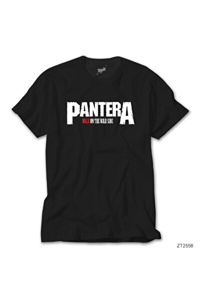 WAKHA Tricou negru Pantera Walk on the Wild Side