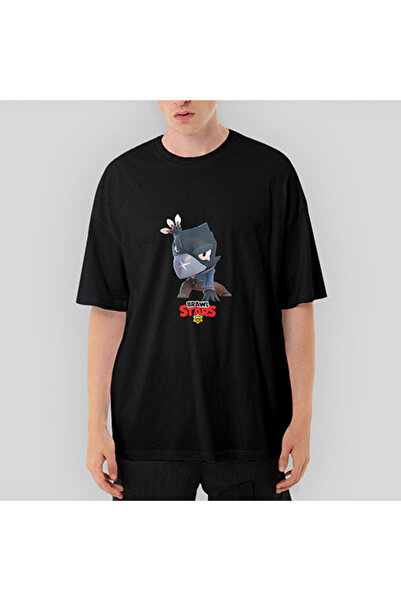 Z zepplin Brawl Stars Crow Oversize Black T-Shirt