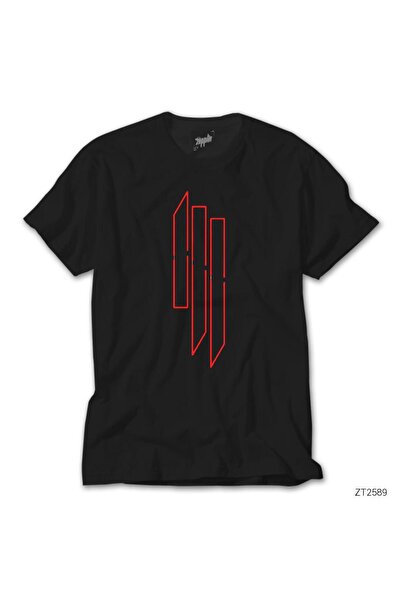 WAKHA Tricou negru Skrillex Outline