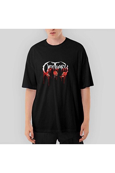 CrowsGate Nekrolog Krvava Loba Oversize kroj Crna Majica XL