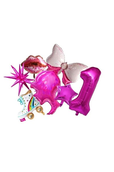 DÜVENCİ TİCARET Set baloane cu numere roșu trandafir pentru copii, decorațiun...