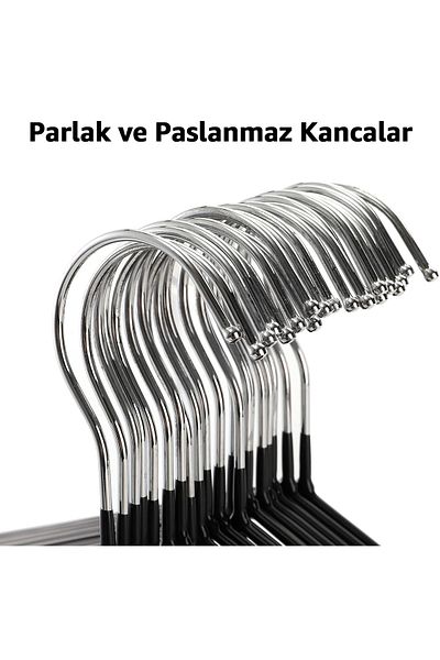 ROBEVE 12 Pieces Metal Silicone Coated Clothes Hangers