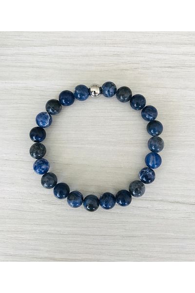 MK tasarım Real Sodalite Stone Bracelet - Colors Are Own - Not Painted Mkt47002