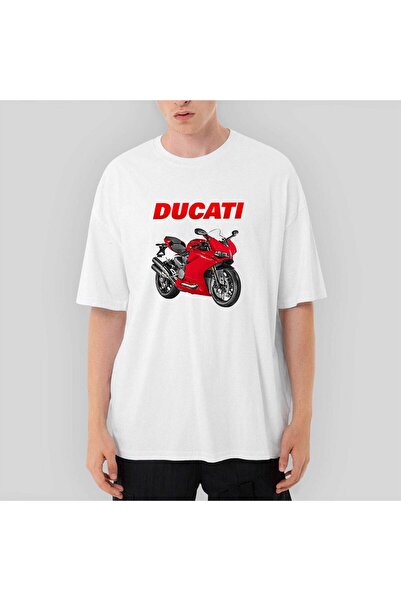 CrowsGate Tricou alb Ducati 959 supradimensionat M