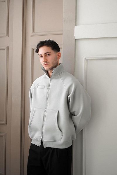 HAFKAGİYİM ΓΚΡΙ Άνετο Basic Φούτερ με διπλό φερμουάρ Oversize