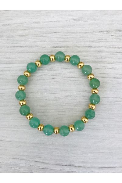 MK tasarım Aventurine Stone Bracelet - Not Its Own Color and Dye Mkt58001