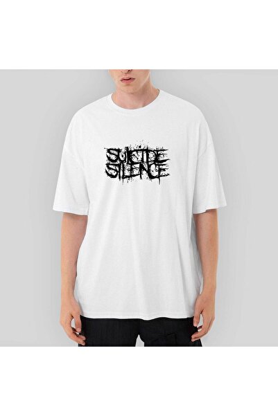 CrowsGate Λευκό μπλουζάκι με λογότυπο Suicide Silence oversized