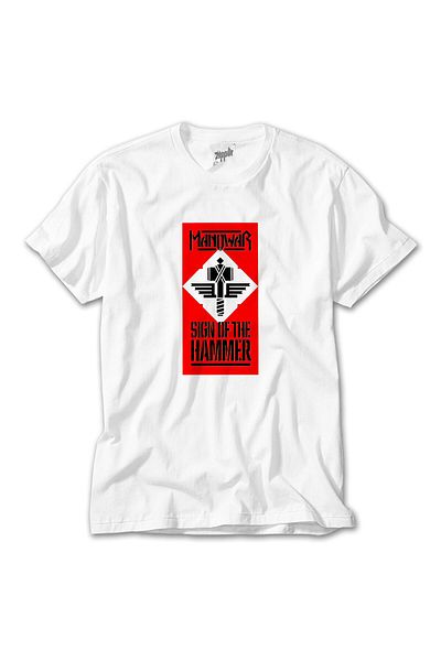 CrowsGate Manowar Sign of the Hammer White T-shirt