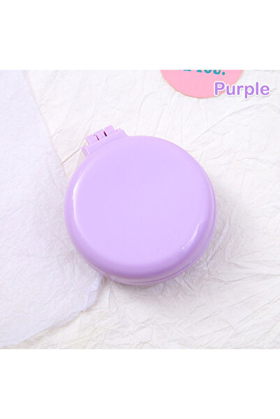 Choice مشط شعر صغير الحجم أرجواني اللون مع مرآة قابلة للطي للسفر ومشط تدليك ق...