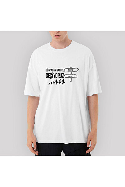 CrowsGate Tricou alb supradimensionat World Ahiret