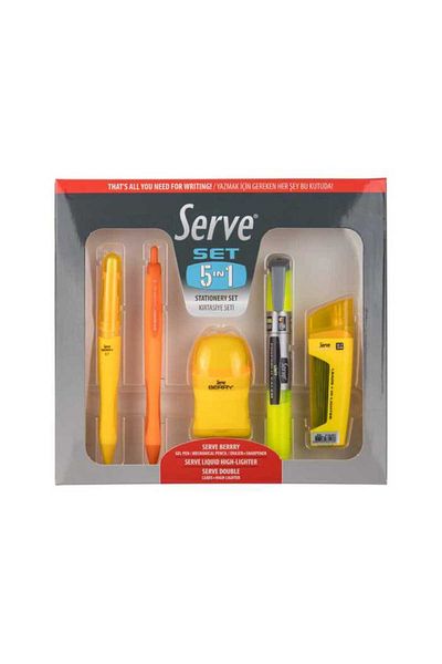 Serve Σετ χαρτικά 0,7 mm κίτρινο 5 τεμαχίων