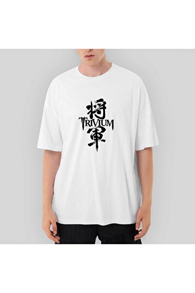 CrowsGate Tricou alb supradimensionat Trivium Shogun