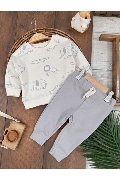 bebicix Safari Printed Seasonal Baby Boy Set of 2