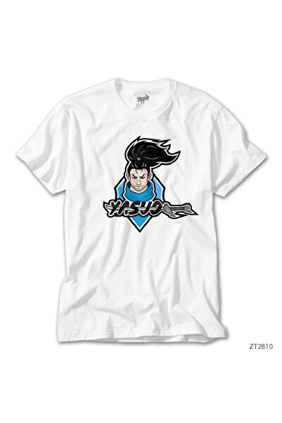 WAKHA Tricou alb LoL Yasuo Legend