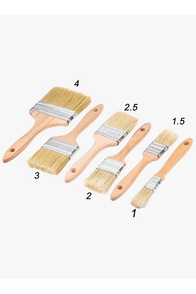 Doğuş Fırça Luxury Cutting Paint Brush with Wooden Handle No:4