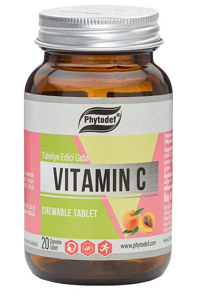 Phytodef 20 Vitamin C Chewable Tablets - Peach Flavored (Vitamin C Chewable Tablet)