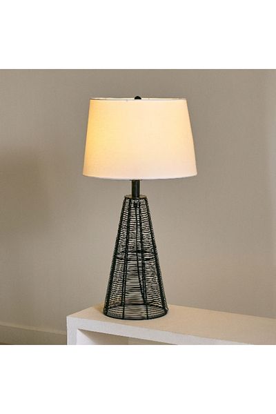 Home Box Aron Metal Wire Table Lamp with Fabric Shade - 36x63 cm