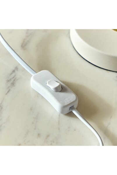 Home Box Stark Metal Table Lamp with Glass Shade - 15x35 cm