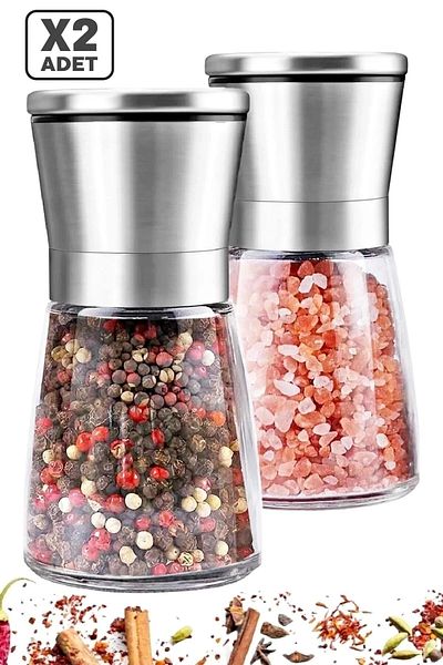 Rosemor Black Pepper Salt Mill Ceramic Blade Grinder Small Size