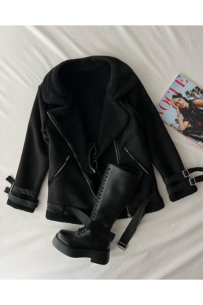 Foot sneakerss Zr Leder-Wildledermantel für Damen der neuen Saison mit geripptem Gürteldetail