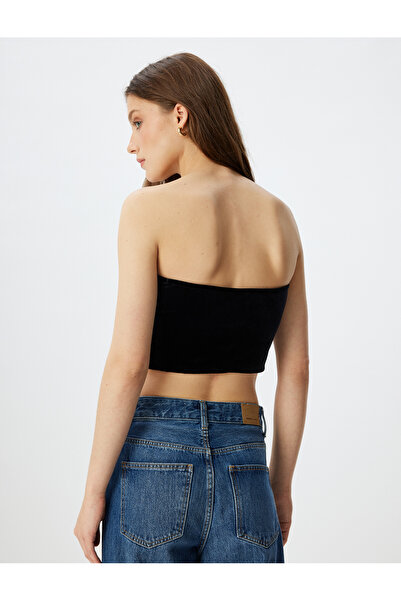 Koton Slim Fit Strapless Crop Top