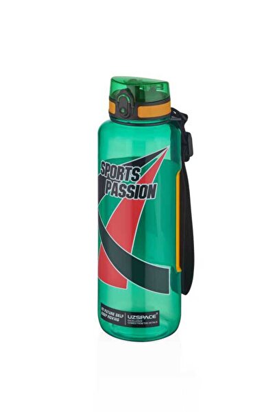 Uzspace زجاجة مياه تريتان 1200 مل لون أخضر