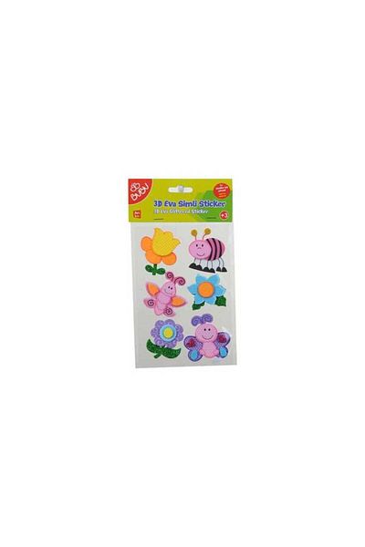 Bubu Αυτοκόλλητο 3D Eva Glitter Bu-Bu - Animals Bee, BUBU-STS045