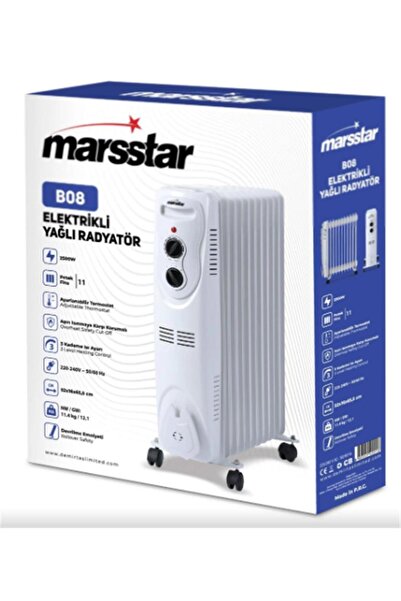 Marsstar B-08 11 Dilim Yağlı Radyatör 3 Kademe Isı